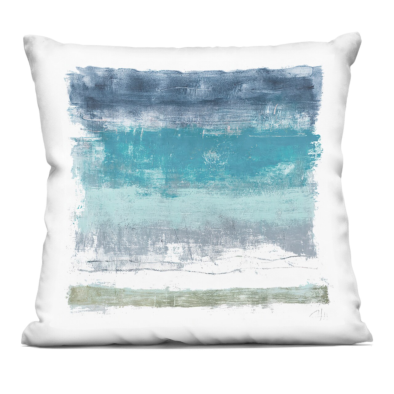 Stupell Industries Beachy Tone Abstraction Decorative Printed Throw Pillow, design by Filippo Ioco, 18 x 7 x 18